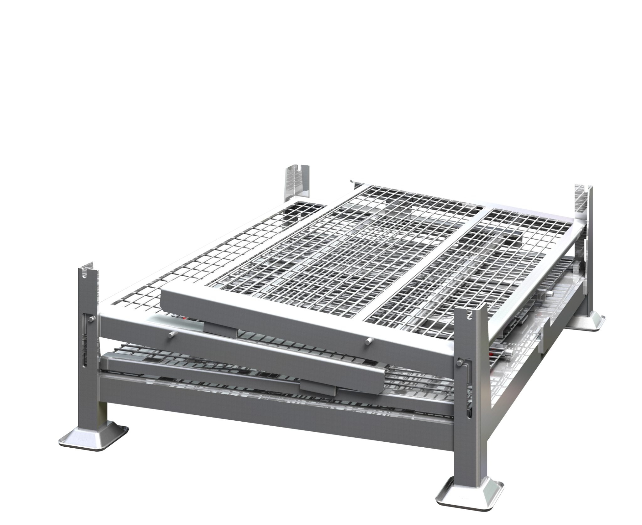 40 x 35 x 32 Metal Wire Mesh Bulk Container Collapsible Reusable Transport Packaging