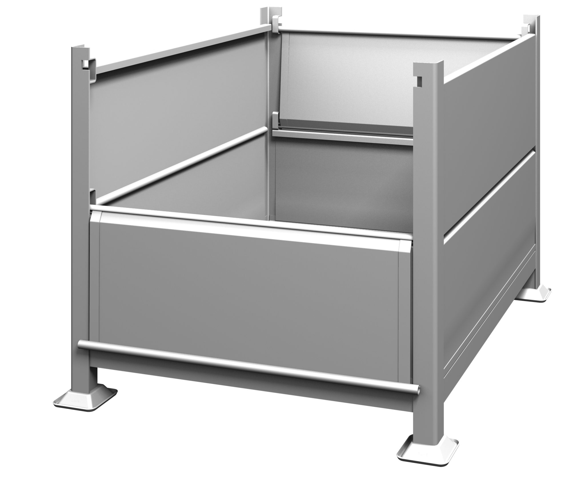 Used Metal And Wire Bulk Containers Reusable Transport Packaging