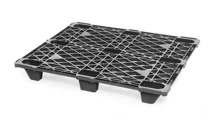 48 x 40 – Nestable Plastic Pallet – 9 Footed Base, Open Deck