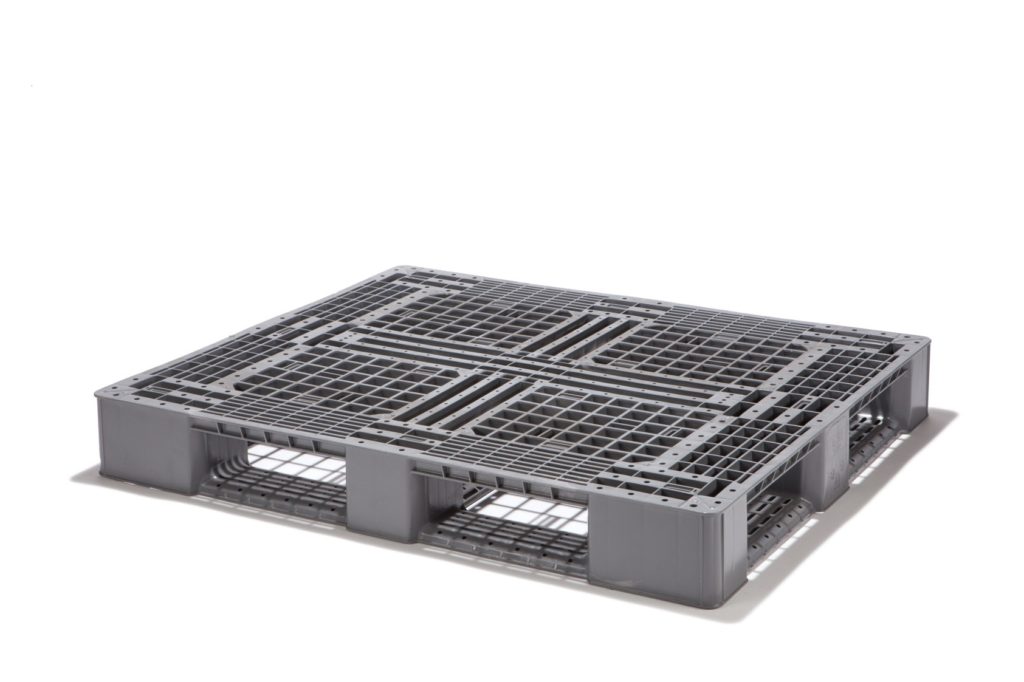 48 x 40 – Rackable Plastic Pallet – Open Deck, 5 Runners