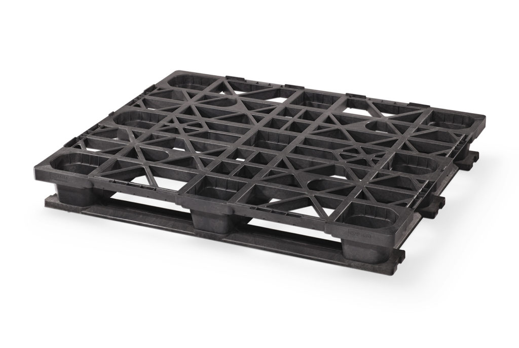 48 x 40 – One Way/Export, Rackable Plastic Pallet – 6 Runners, Open Deck