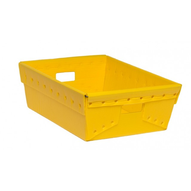 Corrugated Plastic Postal Mail Tote Lid Yellow Lot of 10 