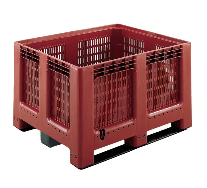 48 x 40 x 30 – Fixed Wall Bulk Container – Vented, 3 Runners