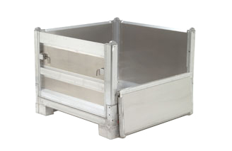 49 x 46 x 37 – Metal Bulk Container with Collapsible Solid Walls