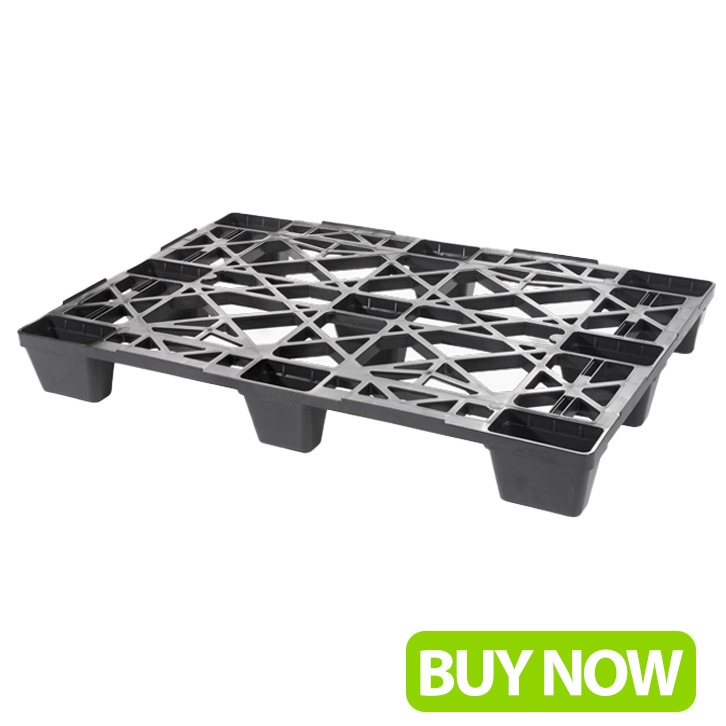 48 x 32 – Nestable Plastic Pallet – 9 Footed Base, Open Deck