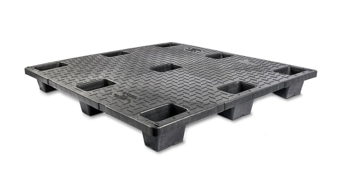 48 x 48 Nestable Plastic Pallet Closed Deck Reusable Transport