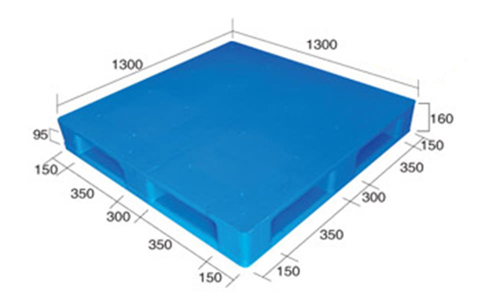 52 x 52 – Rackable Plastic Pallet – Closed Deck, Double-Sided