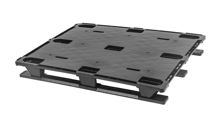 48 x 40 – Stackable Plastic Pallet – 3 Runners, Closed Deck