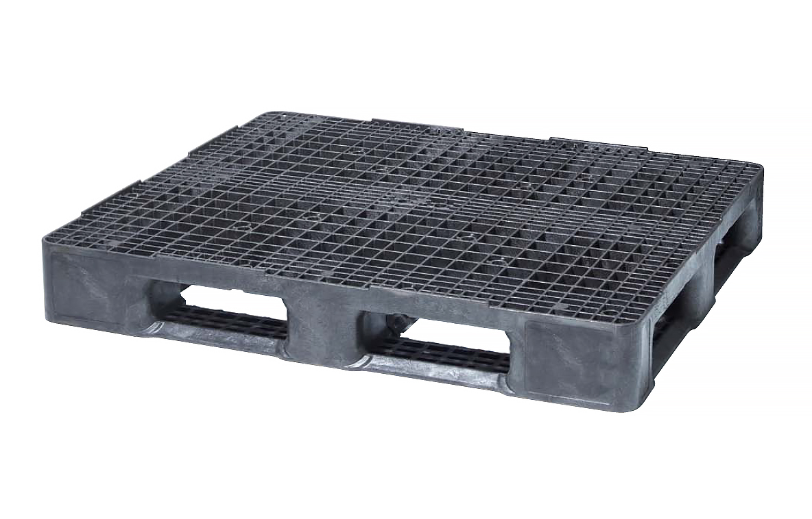 48 x 40 – Stackable Plastic Pallet – 6 Runners, Open Deck