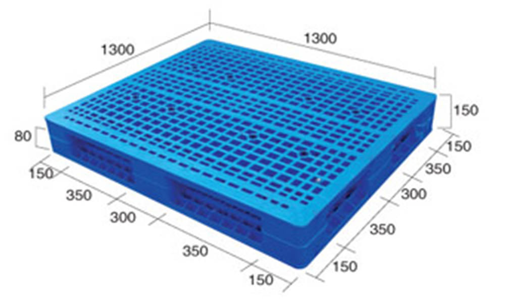 52 x 52 – Rackable Plastic Pallet – Open Deck, 6 Runners