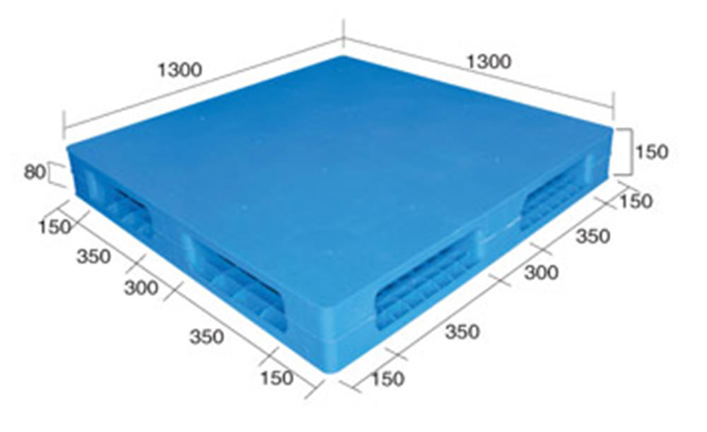 52 x 52 – Rackable Plastic Pallet – Closed Deck, Double-Sided