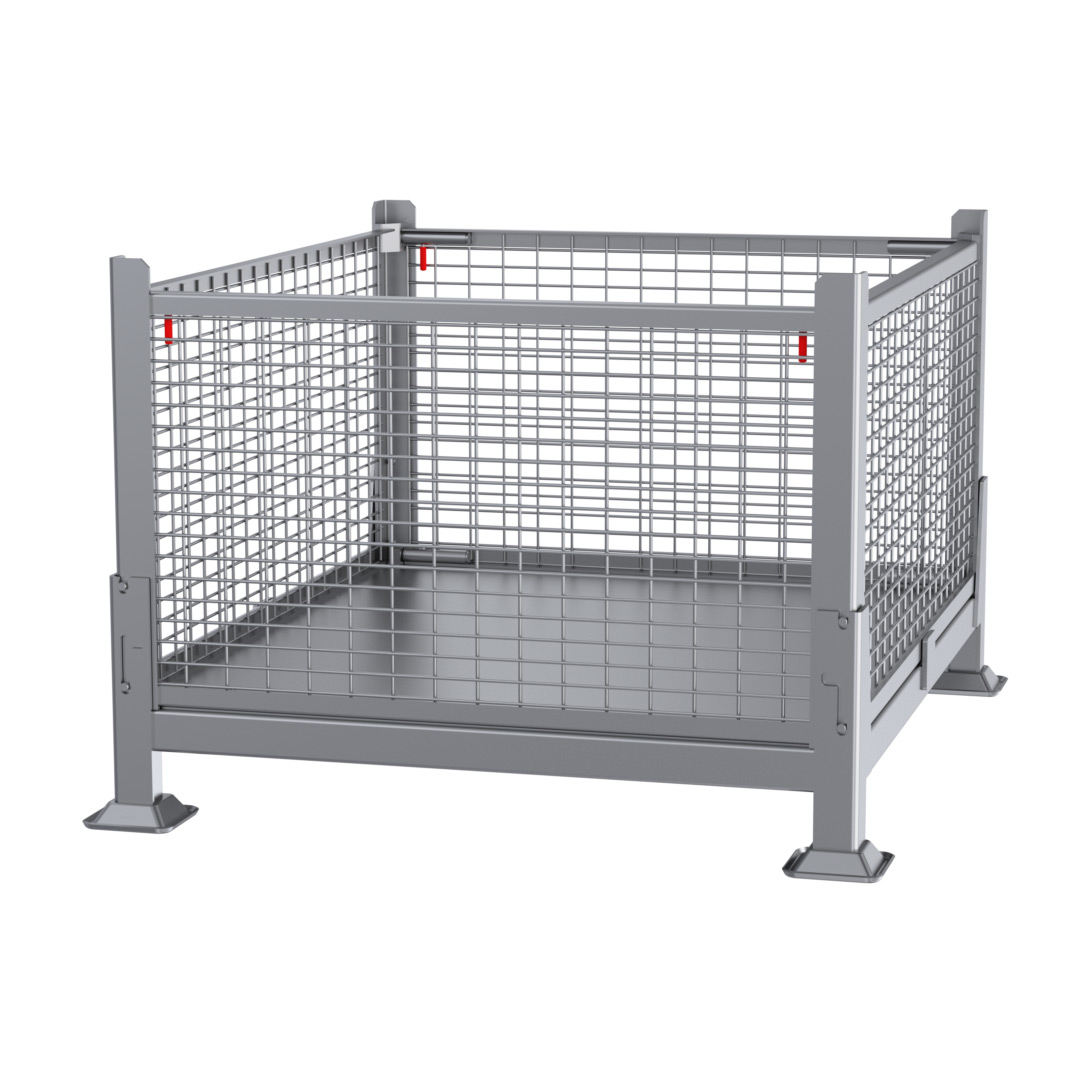 40 x 34 x 26 – Metal Wire Mesh Bulk Container – Collapsible