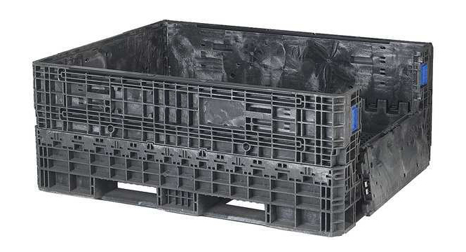 62 x 48 x 25 - Extended Length Collapsible Bulk Container With Drop ...