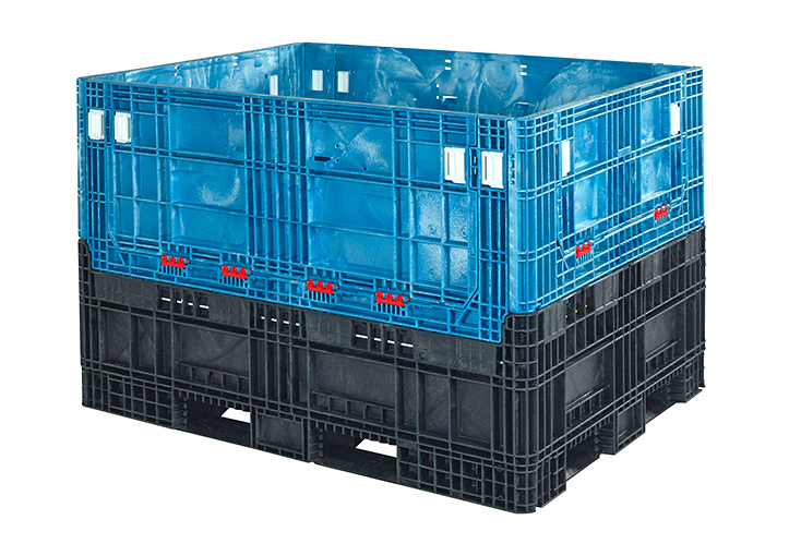 64 x 48 x 42 – Extended Length Collapsible Bulk Container With Drop Doors