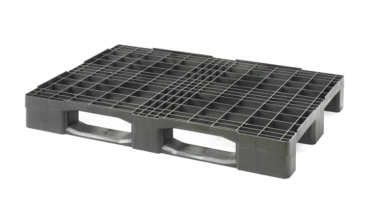 48 x 32 – Stackable Plastic Pallet – 3 Runners, Open Deck