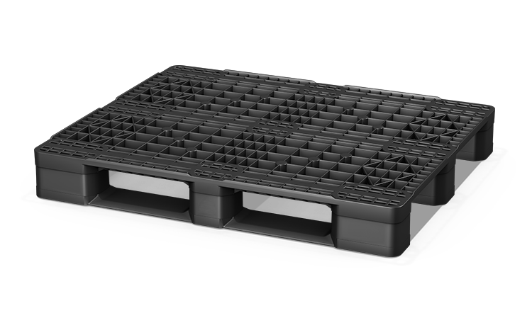 48 x 40 – Rackable Plastic Pallet – 3 Runners, Open Deck
