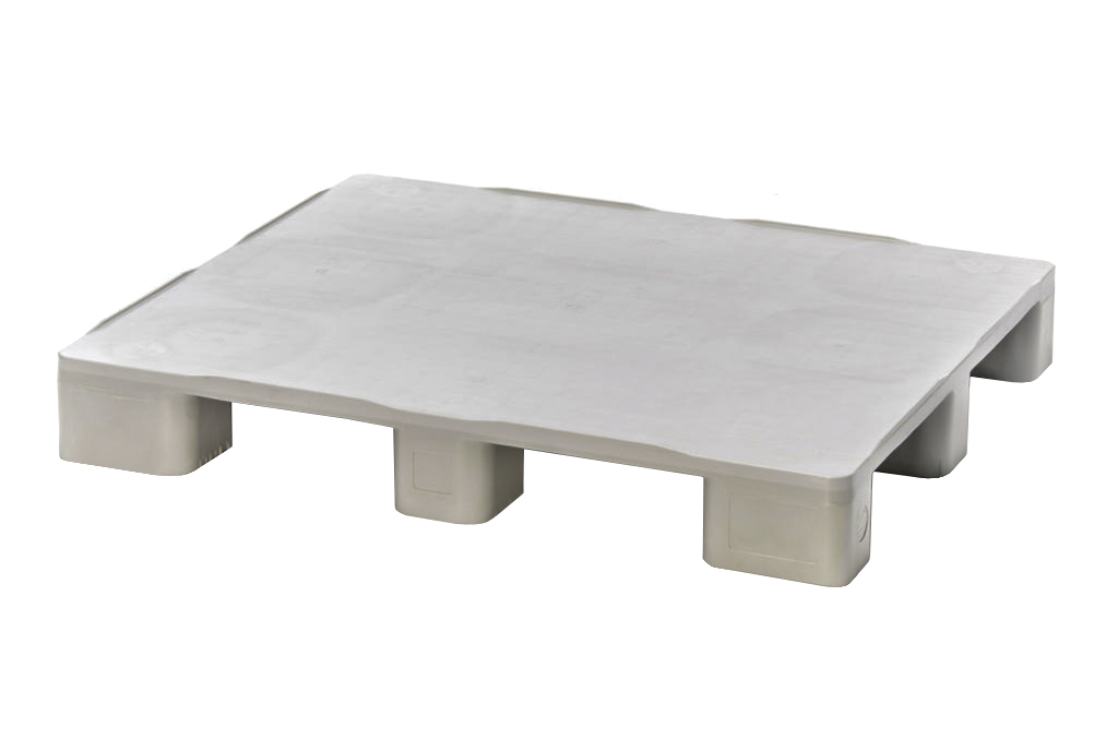 48 x 32 – Stackable Plastic Pallet – 9 Footed Base, Closed Deck