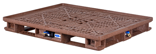 48 x 40 – Stackable Plastic Pallet – Seat Belts, 4 Sides