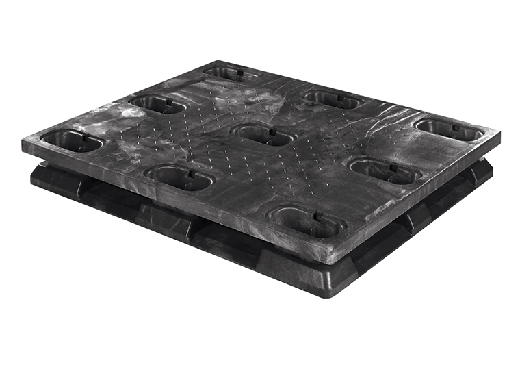 48 x 40 – Stackable Plastic Pallet – 6 Runners