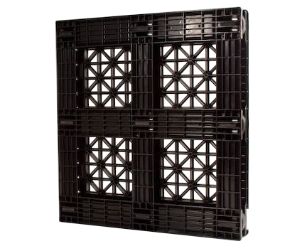 48 x 44 – Stackable Plastic Pallet – 3 Runners, Open Deck
