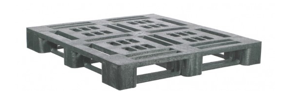 48 x 45 – Stackable Plastic Pallet – 6 Runners, Open Deck