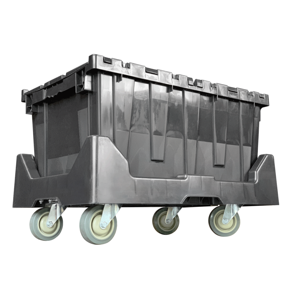 27 x 17 Attached Lid Container Dollies Reusable Transport Packaging