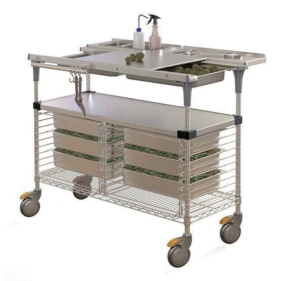 Hemp & Herb Rolling Trim Cart
