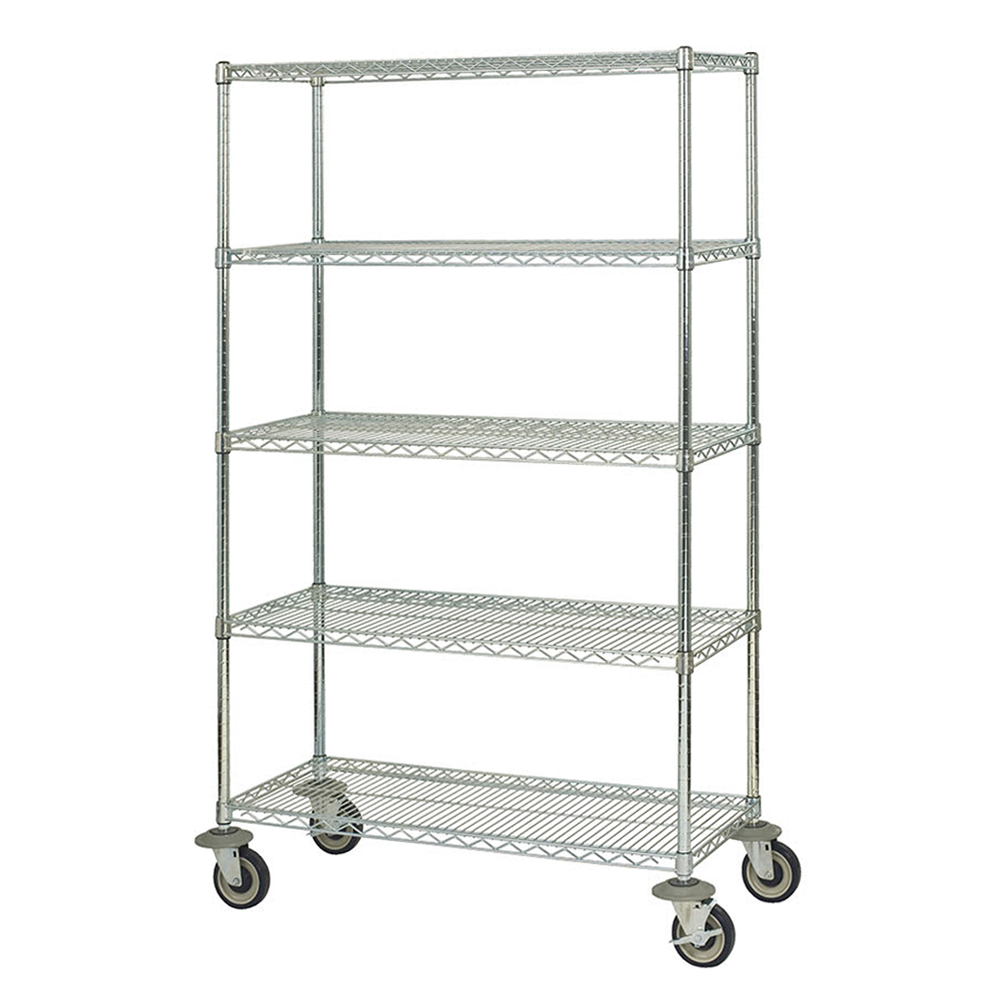 42 Inch Deep Heavy Duty Wire Shelving, Caster Wheels For Wire Shelving