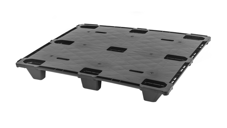 48 x 40 – One Way, Nestable Plastic Pallet – 9 Footed Base, Closed Deck