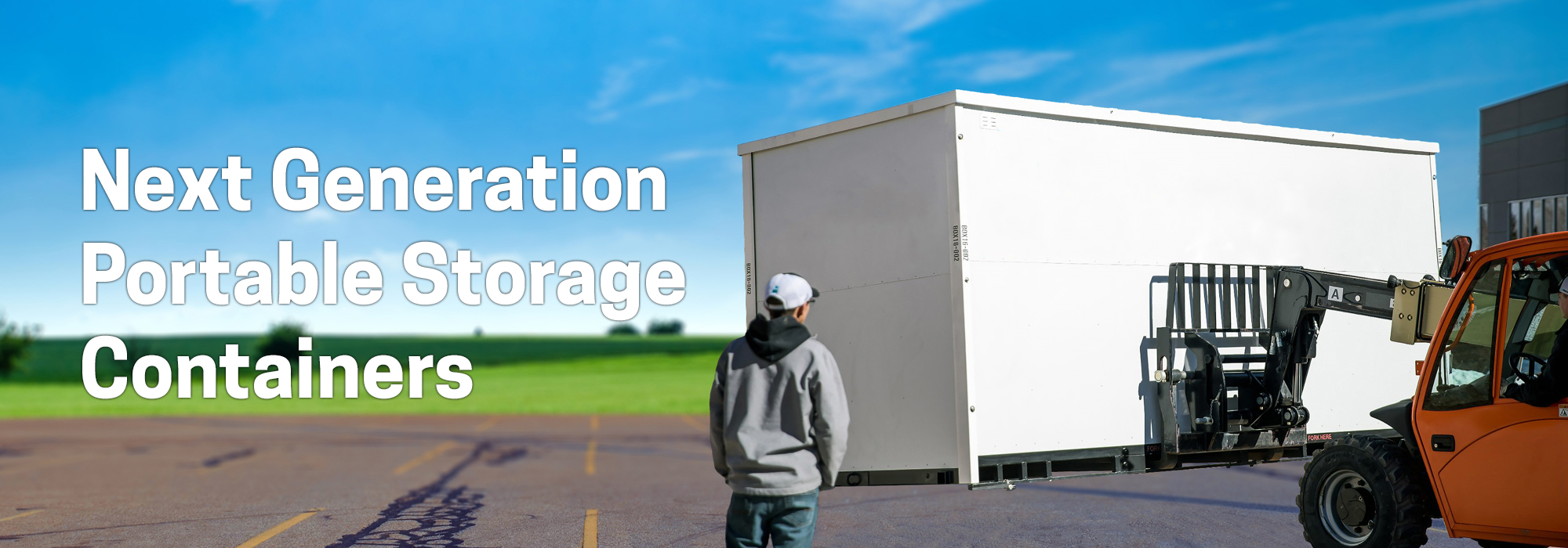 Portable Storage Container on Lift Moving Truck