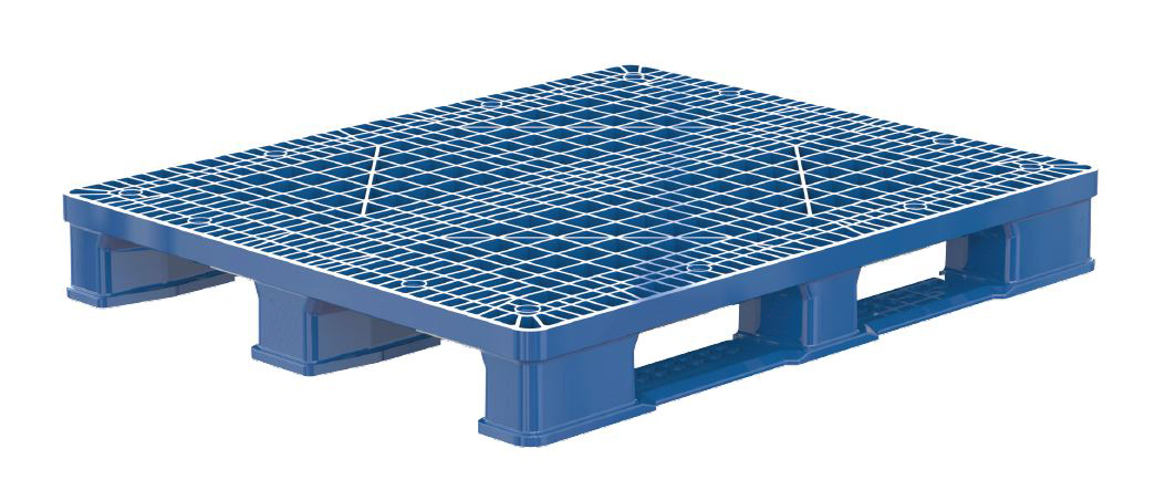 48 x 40 – Stackable Plastic Pallet – Fire Retardant – 3 Runner