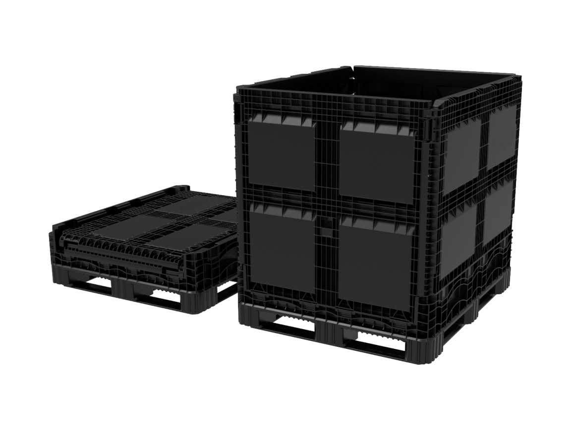 48 x 40 x 46 Collapsible Bulk Container Rackable, 6 Runners