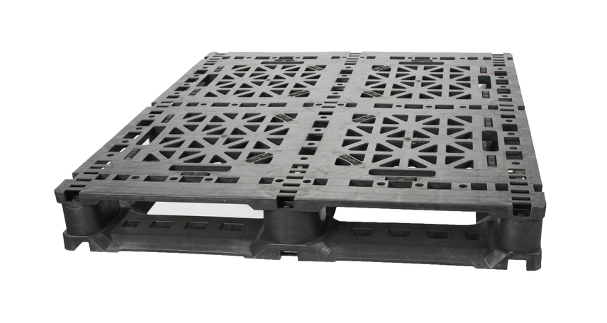 48 x 40 – Stackable Plastic Pallet, 6 Runners