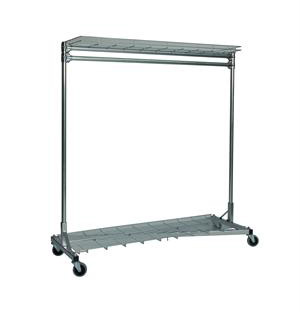 63 x 23 x 67 – Clothing Rack – Top And Bottom Shelf