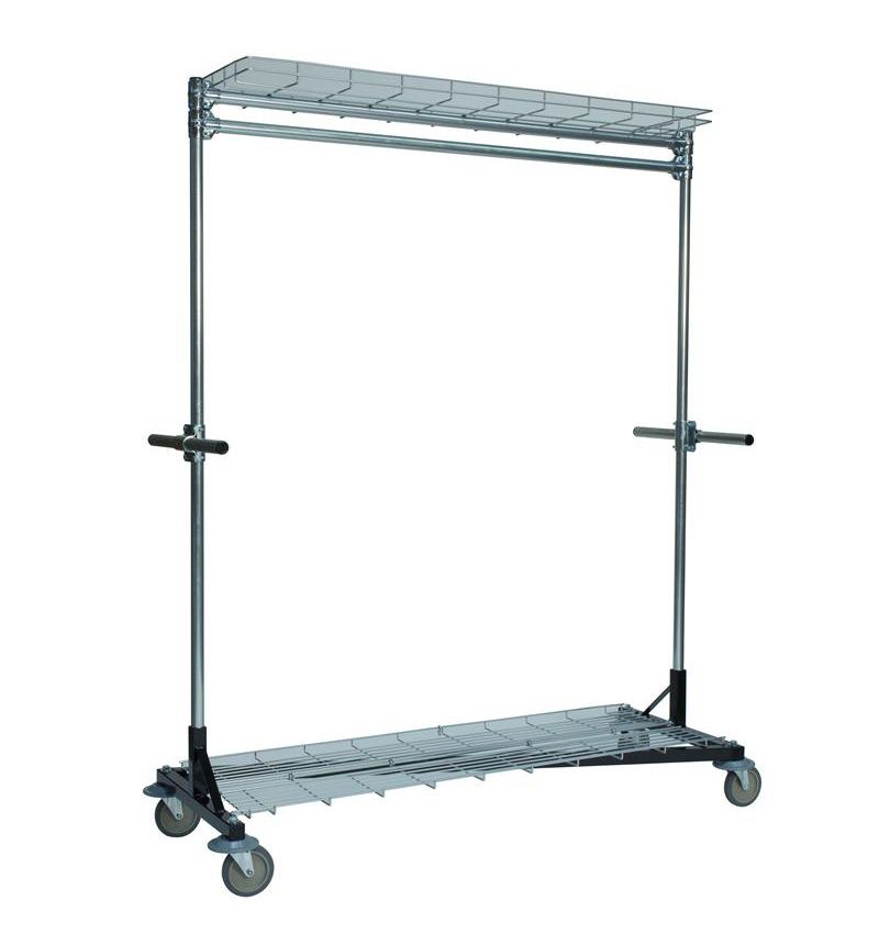 63 x 23 x 91 - Clothing Rack - Top And Bottom Shelves