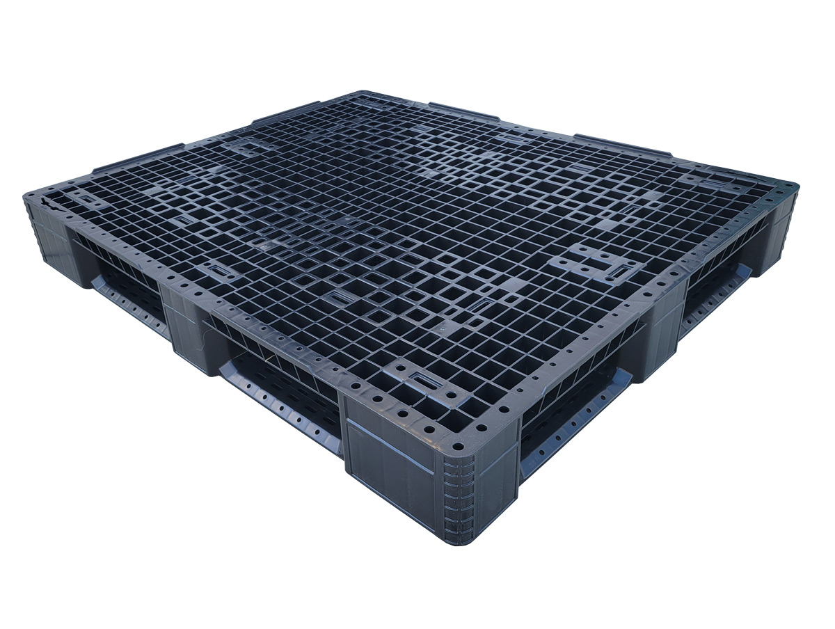 48 x 40 – Rackable Plastic Pallet – Open Deck, 5 Runners