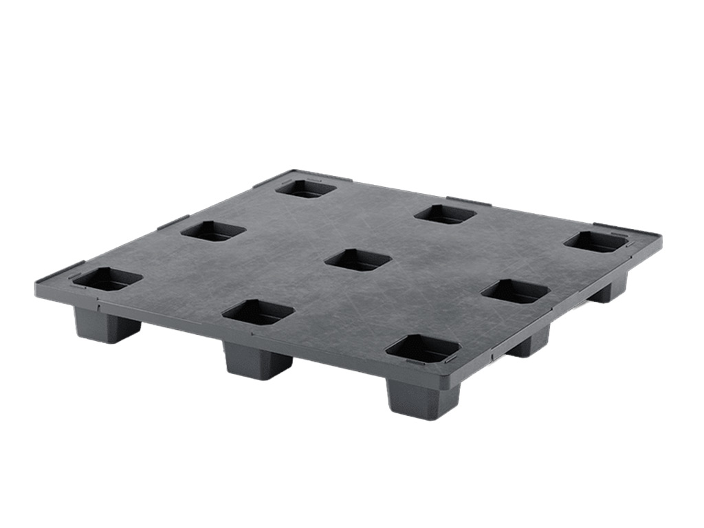 48 x 48 – Nestable Plastic Pallet – Closed Deck, 9 Feet