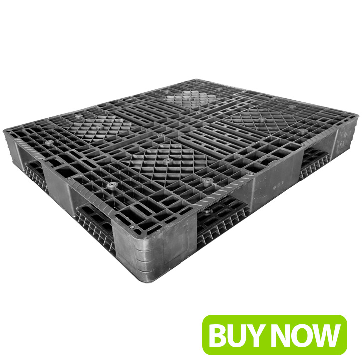48 x 40 – Stackable Plastic Pallet – Open Deck, Double-Sided