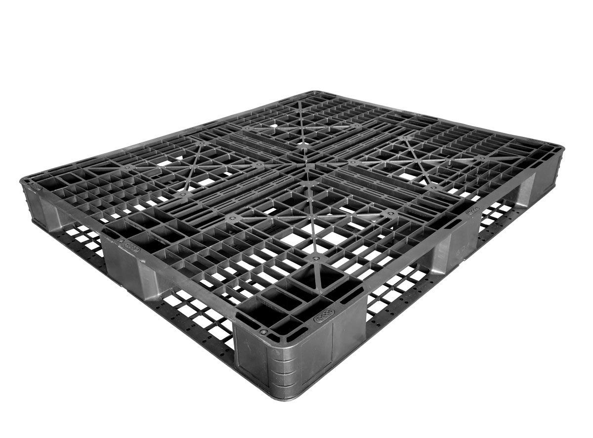 48 x 40 – Stackable Plastic Pallets – Open Deck, 6 Runners - Image 2