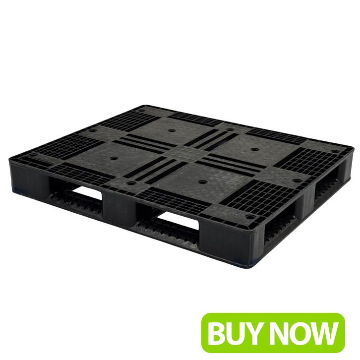 48 x 40 – Rackable Plastic Pallet – Open Deck, 6 Runners