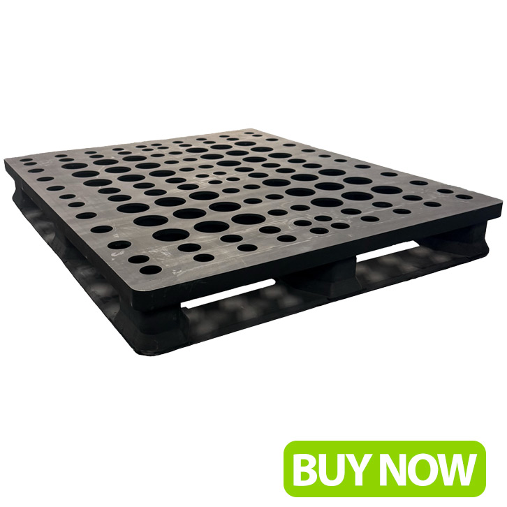 48 x 40 – GMA Rackable Plastic Pallet – Heavy Duty, Open Deck, 5 Runners