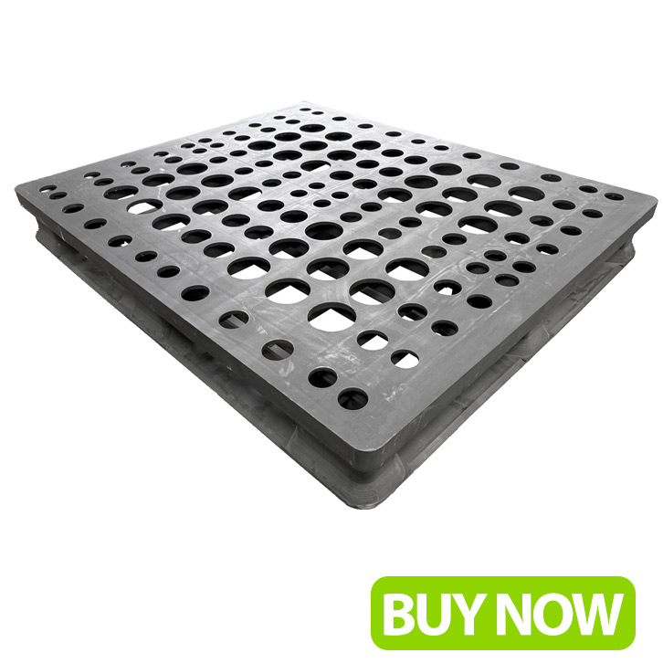 48 x 40 – GMA Rackable Plastic Pallet – Open Deck, 5 Runners