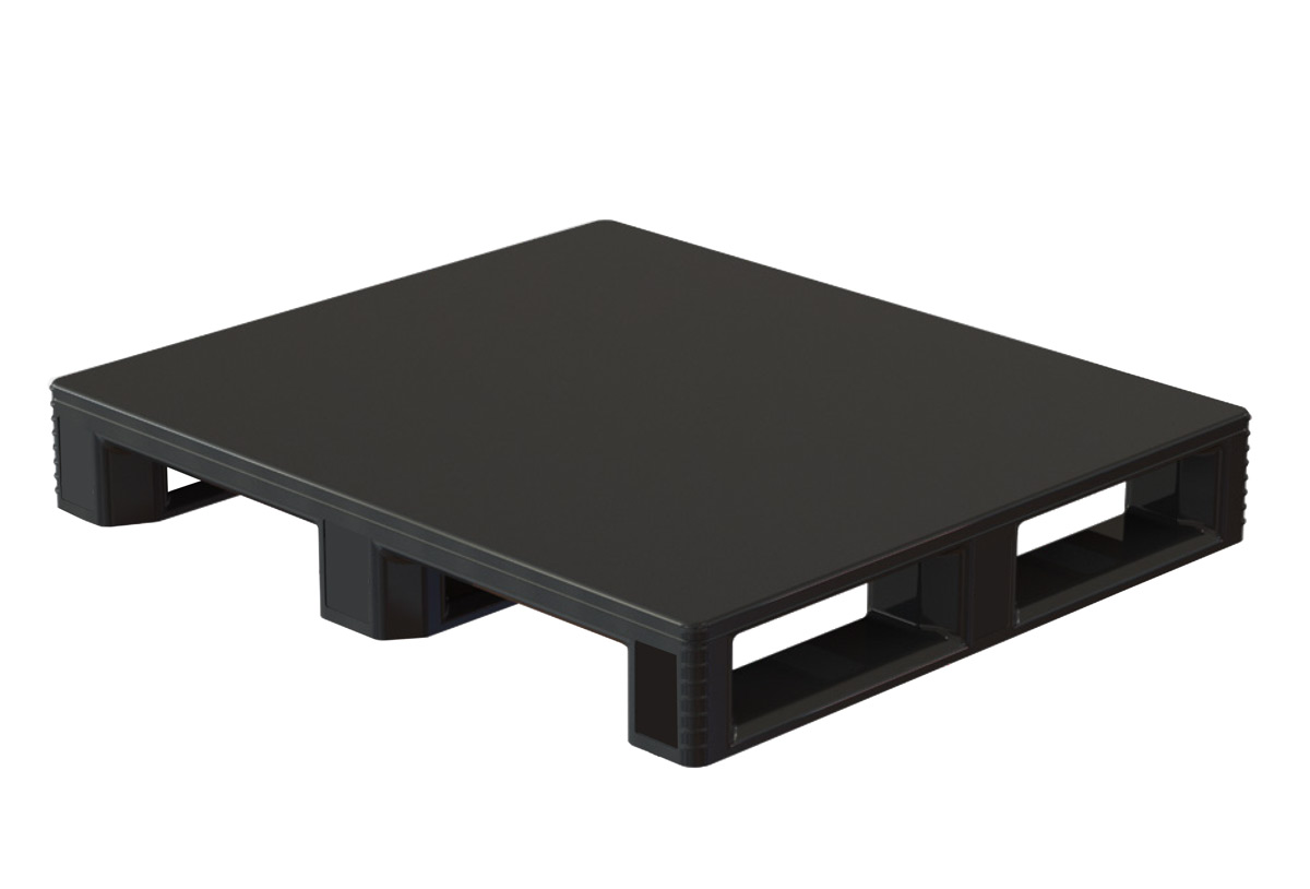 37 x 32 – Rackable Plastic Pallet – Closed Deck, 3 Runners