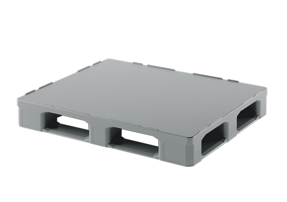 48 x 40 – Rackable Plastic Pallet – Closed Deck, 5 Runners